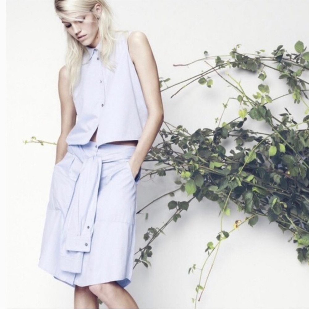 T Alexander Wang Poplin Blouse Skirt